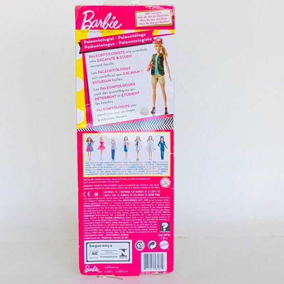 New in Box-Mattel-Barbie Careers Paleontologist Doll w/ Fossil Stone - Picture 6 of 15